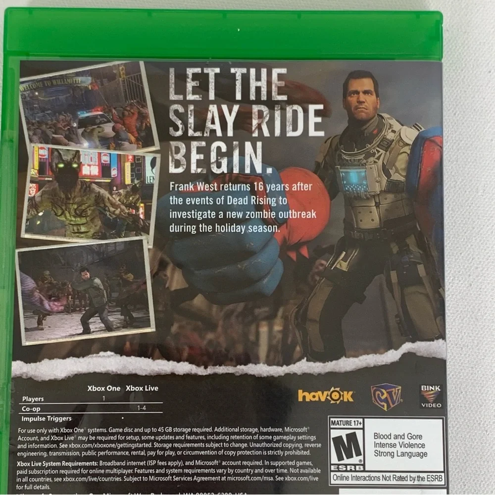 Dead Rising 4 (Microsoft Xbox One, 2016) excellent condition GAME